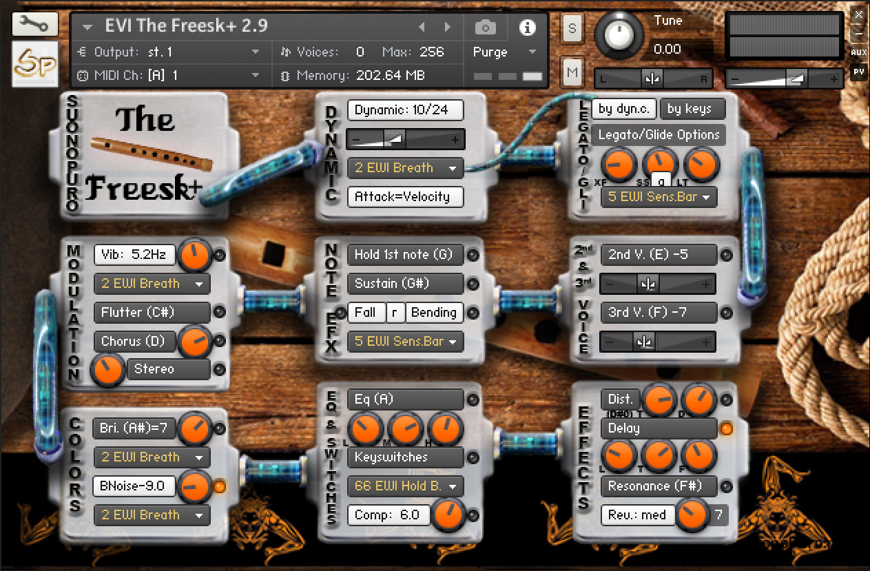 The Freesk+ interface